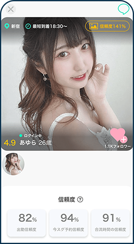 プロフィールを確認 PC